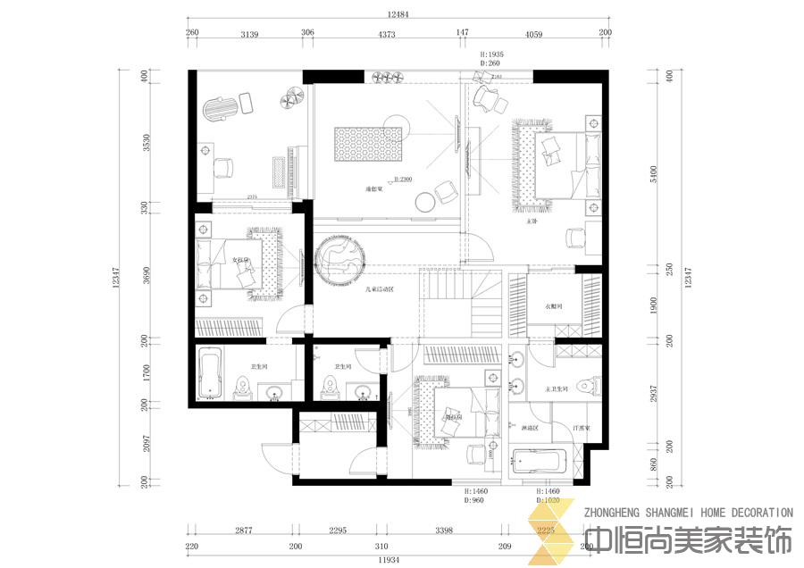 西安,西安家裝,西安家裝設(shè)計(jì),西安小戶型設(shè)計(jì)公司,裝修案例萬(wàn)科大明宮效果圖