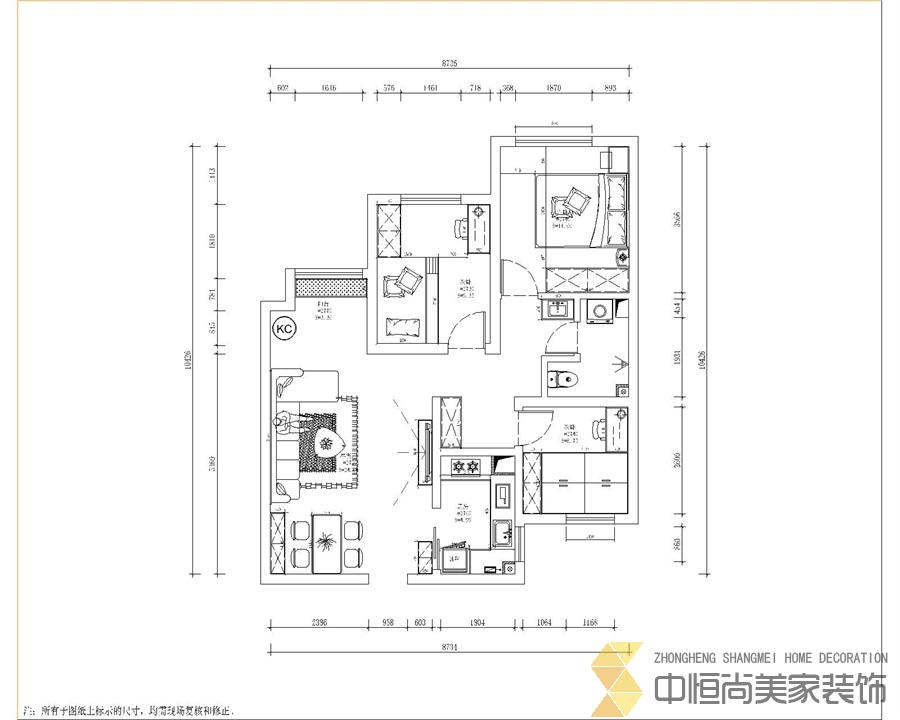 西安,西安家裝,西安家裝設(shè)計,西安小戶型設(shè)計公司,裝修案例高科綠水東城效果圖