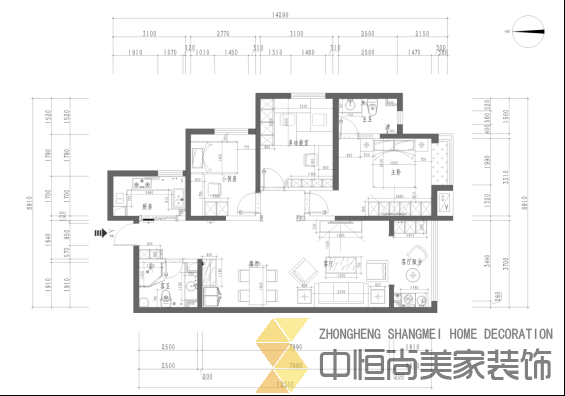 西安,西安家裝,西安家裝設(shè)計,西安小戶型設(shè)計公司,裝修案例西堪小區(qū)效果圖