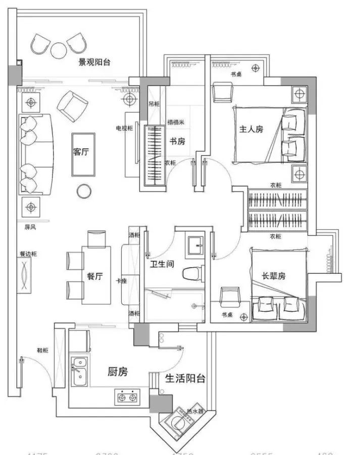 小戶型三居室的北歐風，溫馨又清新